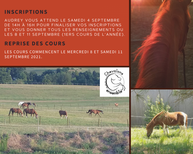 Chevalons inscriptions reprise cours 2021